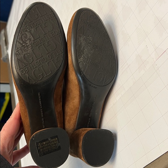 AGL ATTILIO GIUSTI LEOMBRUNI VETA SUEDE ANKLE BOOTS 35=5  COGNAC BROWN - Picture 14 of 16